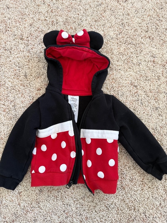 Disney Other - Authentic Disney Minnie Hoodie with Ears and Bow 12-18 month